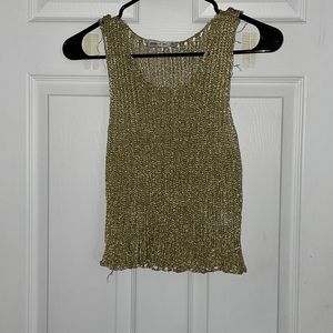 Gold mesh top